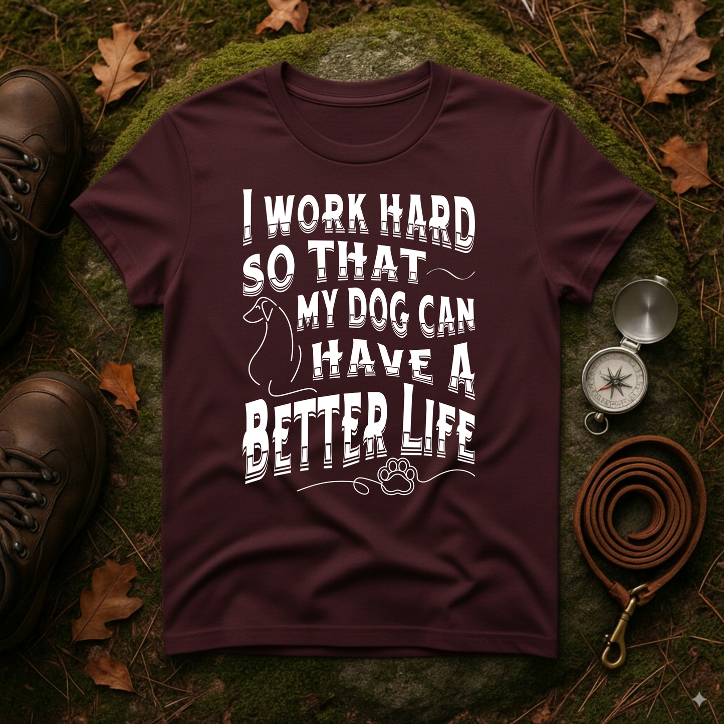 I Work Hard Dog Parent Tee – Funny Dog Lover Shirt