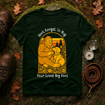 Bigfoot Hug T-Shirt — Sasquatch Dog Lover Tee