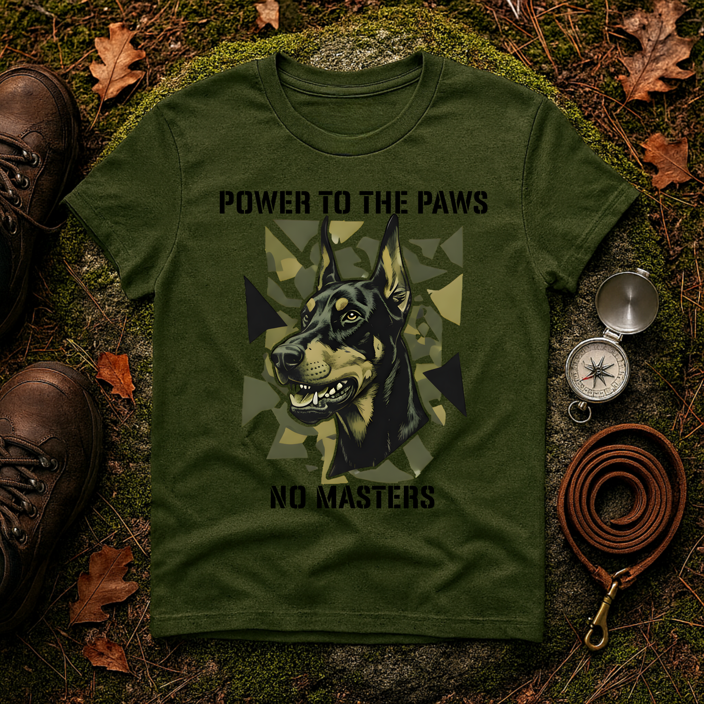 Doberman Power to the Paws T-Shirt