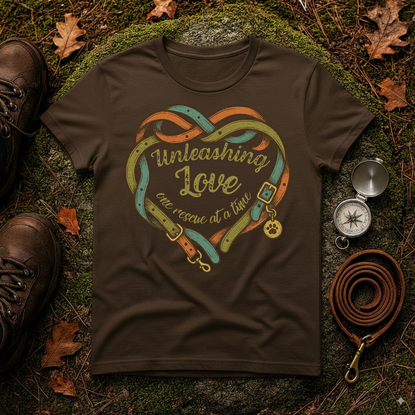 Unleashing Love Rescue Tee – Adopt Don't Shop