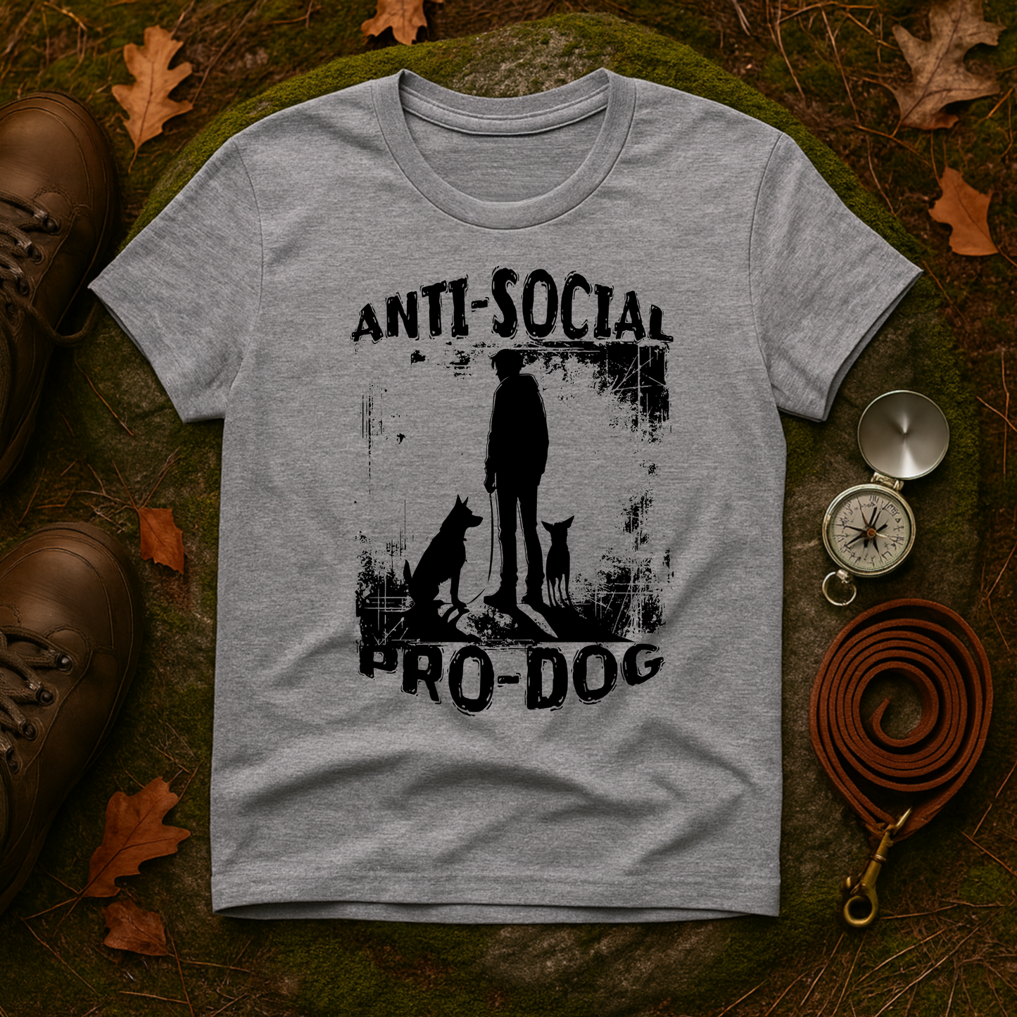 Anti-Social Pro-Dog Funny Dog Lover T-Shirt