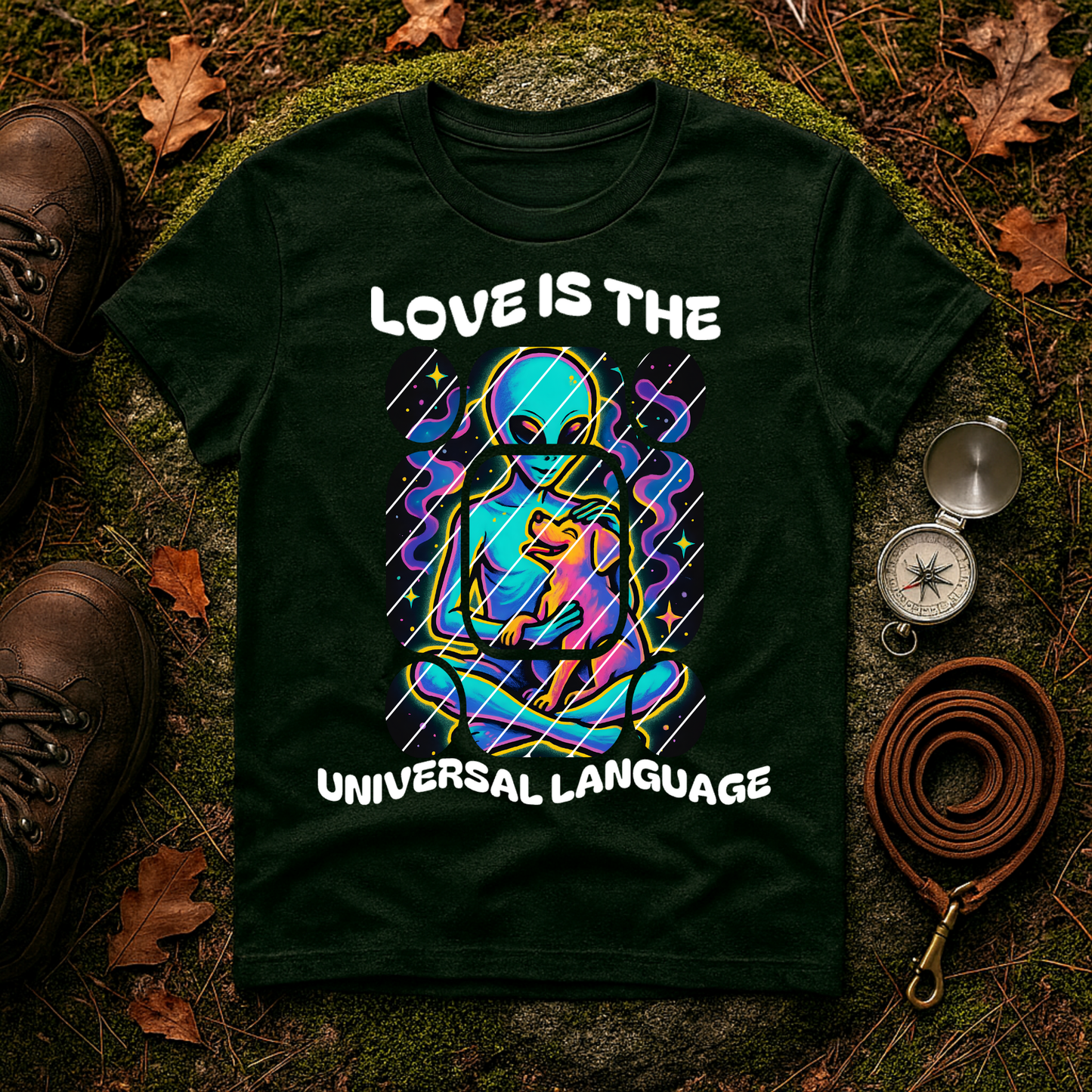 Alien Hug Dog Tee – Love Is The Universal Language