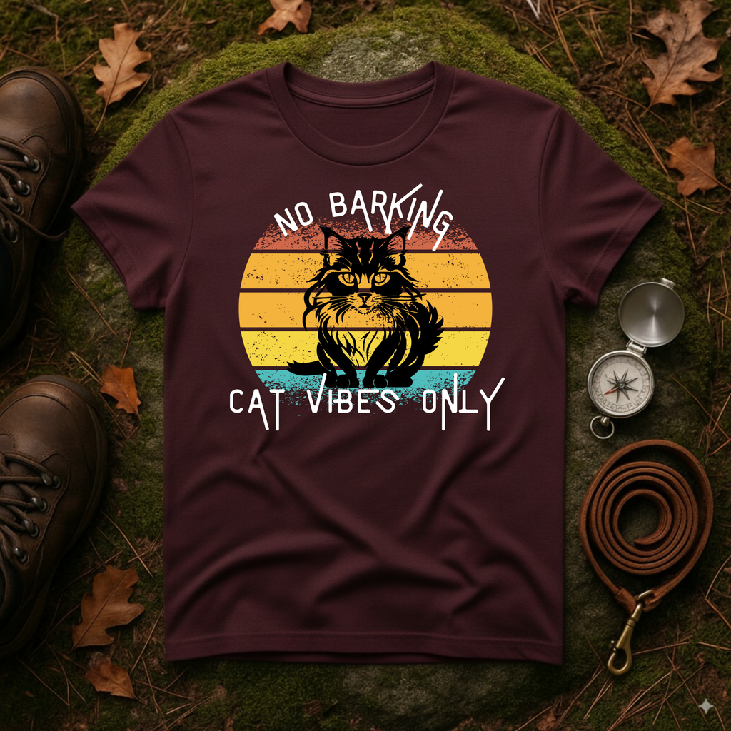 Cat Vibes Only Retro T-Shirt