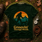 Bigfoot Groovin Through Woods T-Shirt