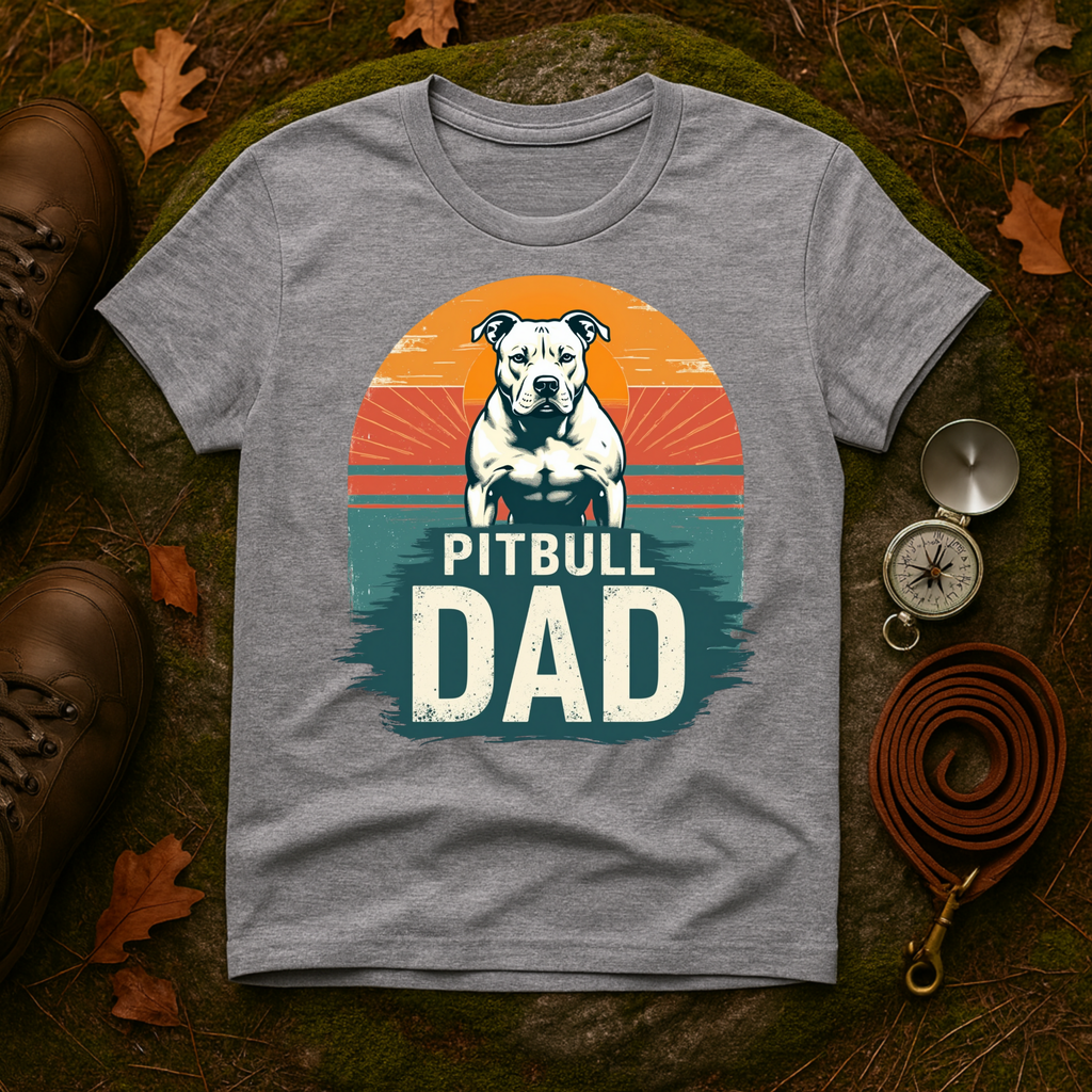 Vintage Pitbull Dad T-Shirt