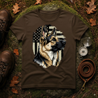 German Shepherd American Flag T-Shirt
