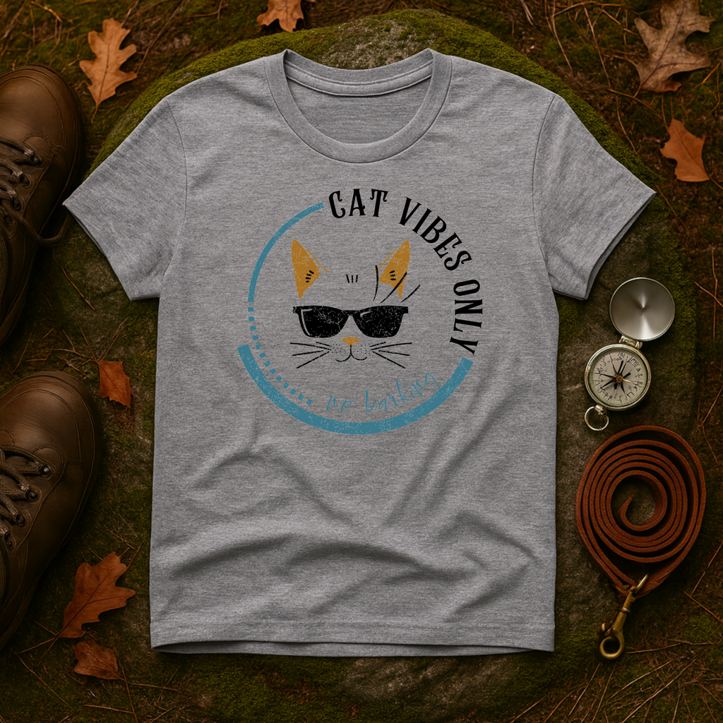 Cat Vibes Only, No Barking T-Shirt