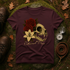 Eternal Purr Cat Skull Gothic Floral T-Shirt