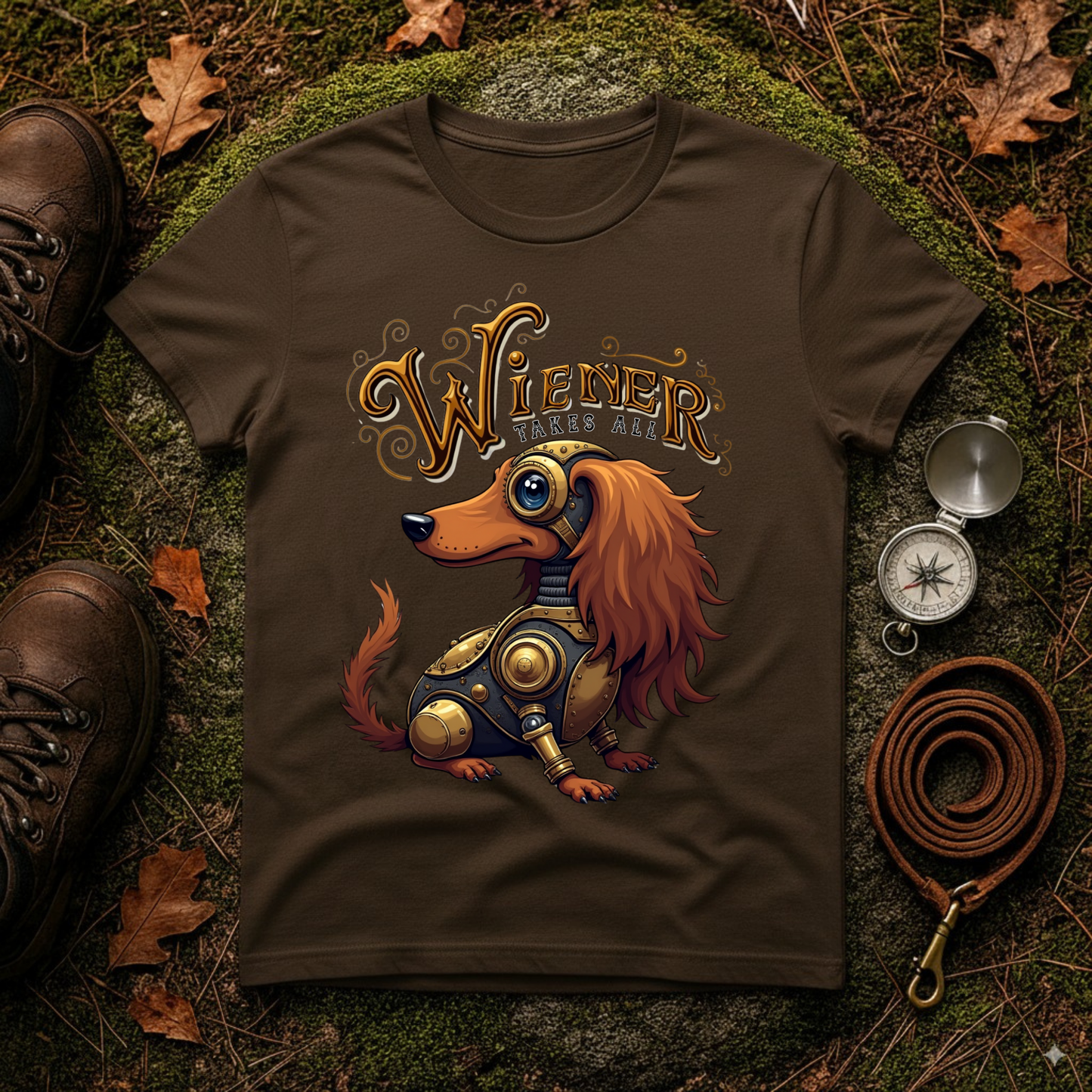 Steampunk Wiener Dog Shirt – Funny Dachshund T-Shirt