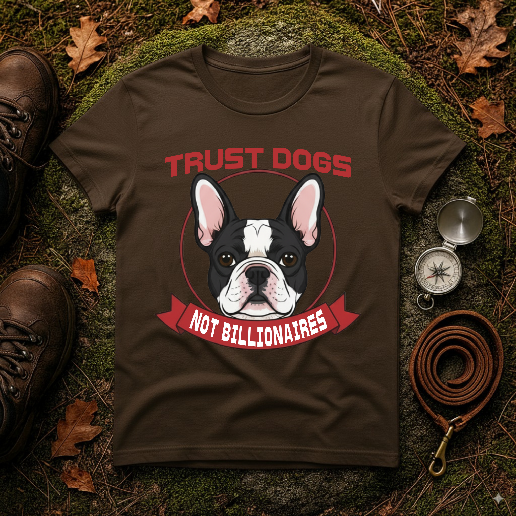 Trust Dogs Not Billionaires French Bulldog T-Shirt