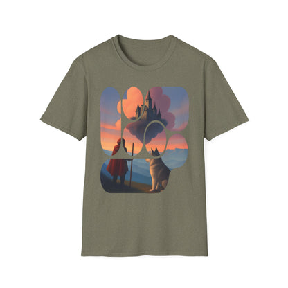 Magical Landscape T-Shirt, Unisex Graphic Tee, Adventure Apparel, Fantasy Gift, Casual Wear, Travel Enthusiasts