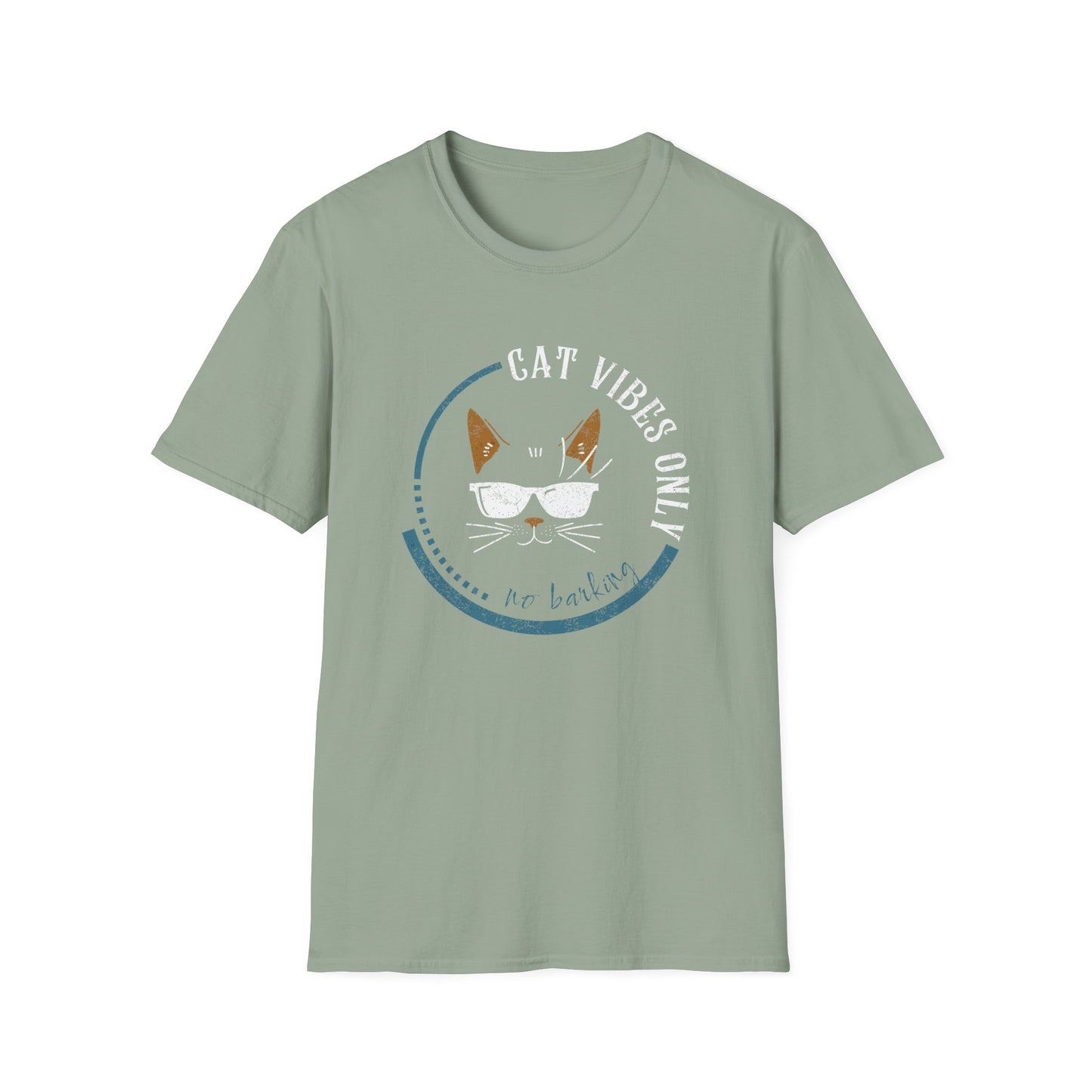 Cat Vibes Only Tee – Funny Cat Lover Shirt, No Barking