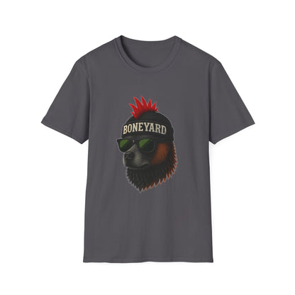 Punk Rock dog T-Shirt, Cool Graphic Tee, Music Lover Shirt, Festival Outfit, Unique Gift for Teens, Boneyard Design