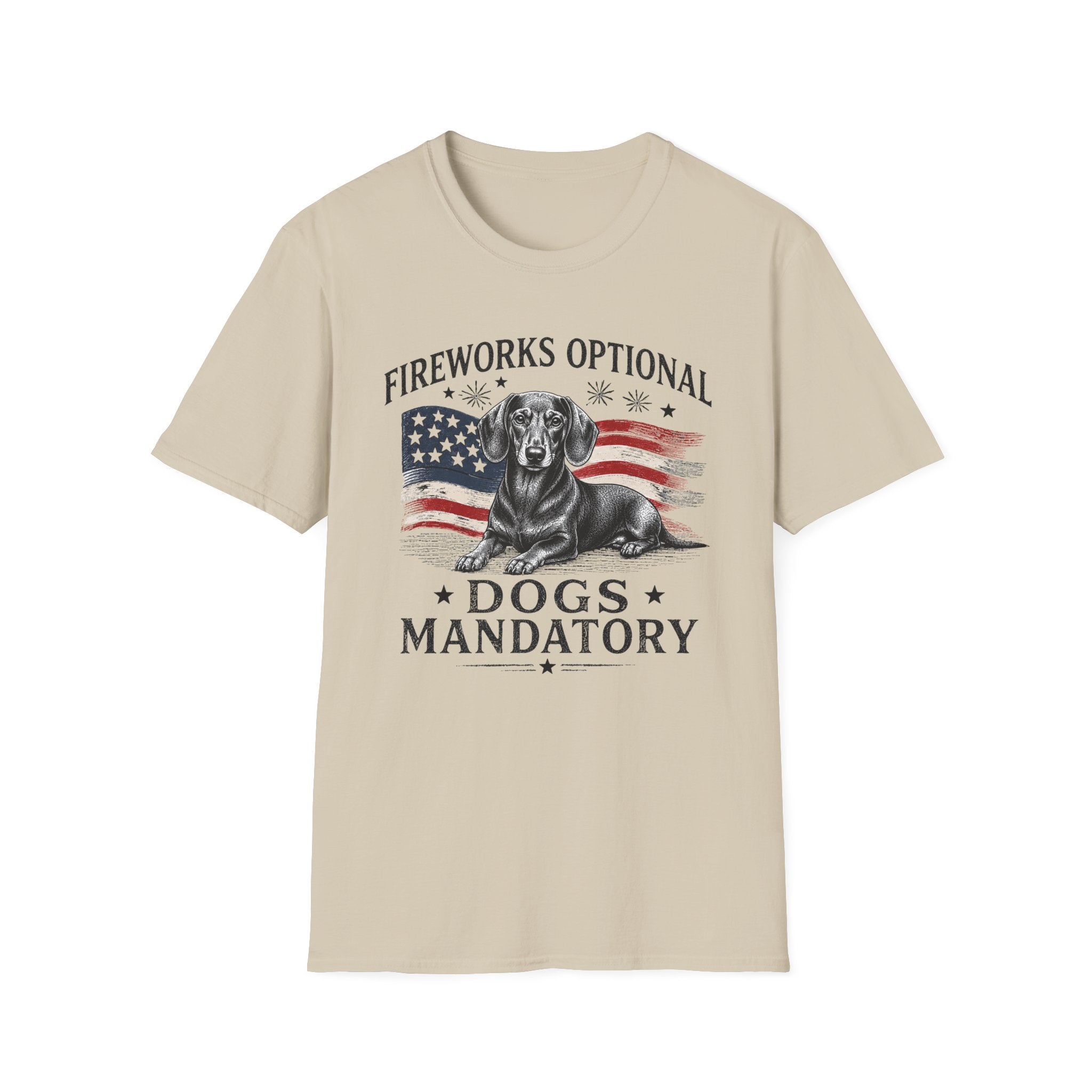 Fireworks Optional Dogs Mandatory Dachshund T-Shirt