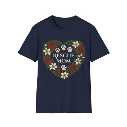 Rescue Mom Floral Heart Tee – Adopt Don't Shop