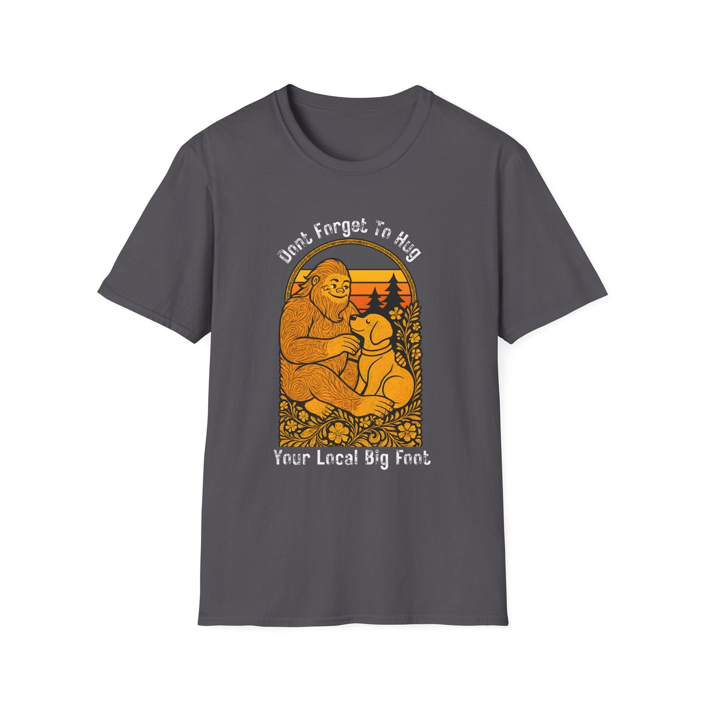 Bigfoot Hug T-Shirt — Sasquatch Dog Lover Tee