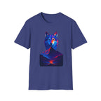 Neon Wolf and Mountain Sunset Spirit Animal T-Shirt