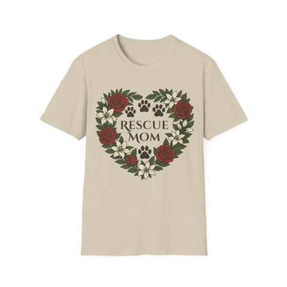 Rescue Mom Floral Heart Tee – Adopt Don't Shop