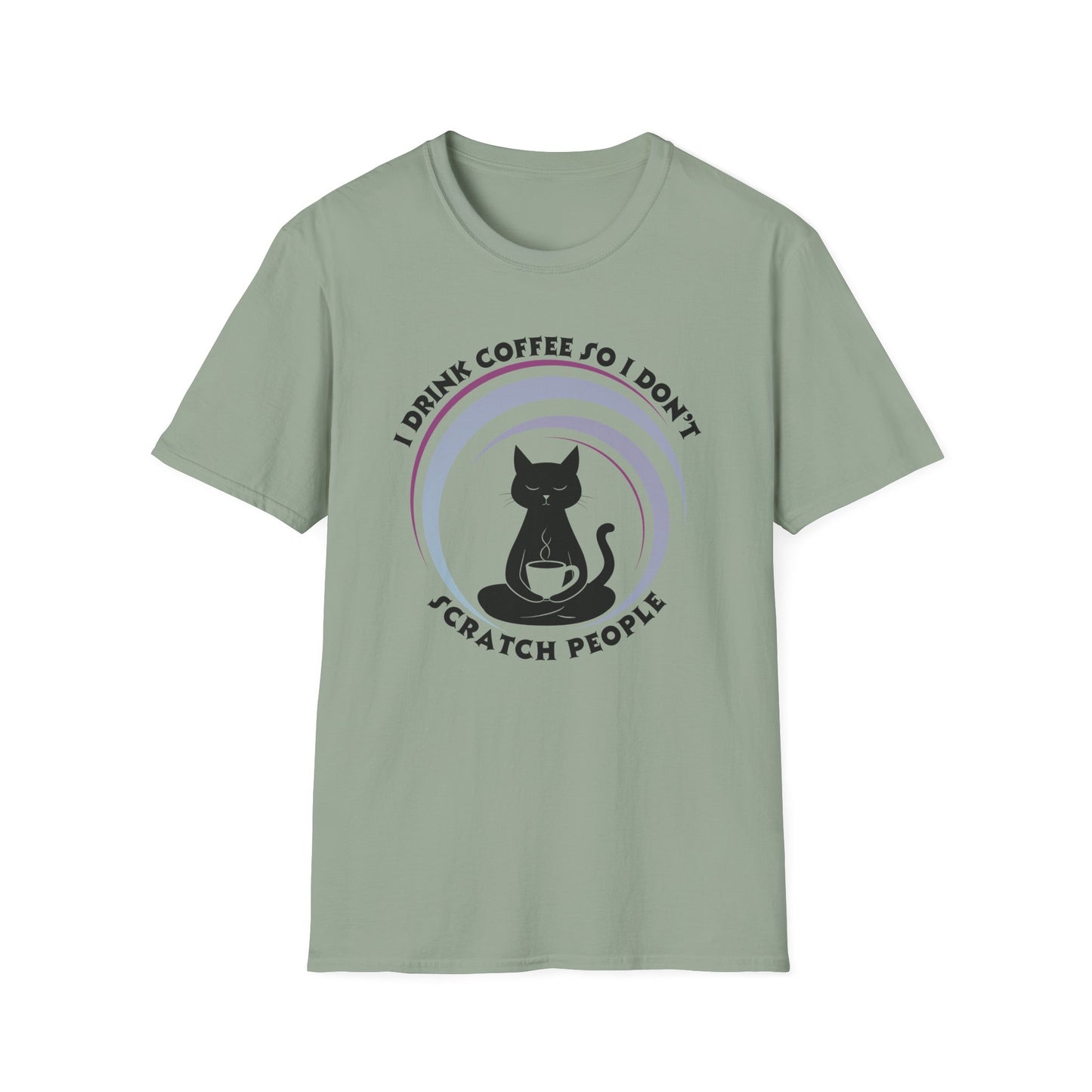 Funny Cat Coffee Shirt – I Drink Coffee So I Don't Scratch People Tee