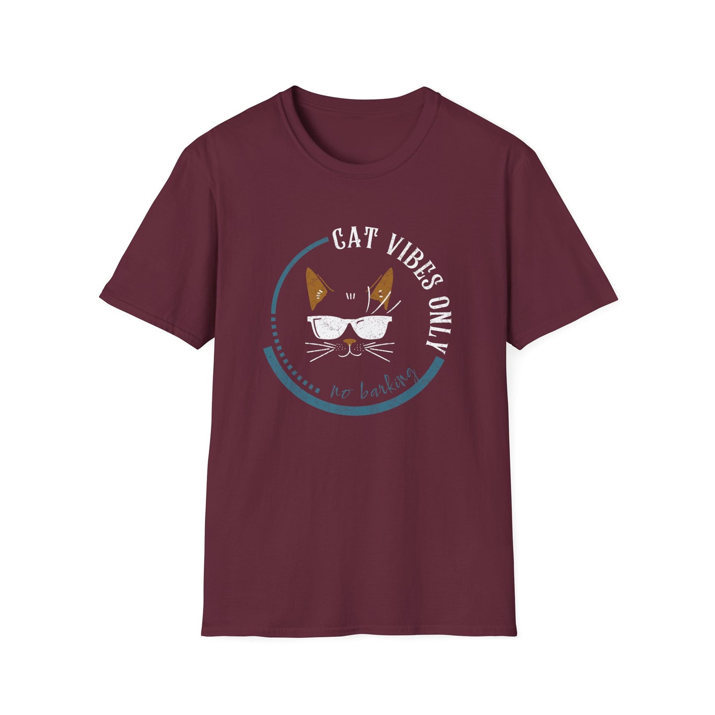 Cat Vibes Only Tee – Funny Cat Lover Shirt, No Barking