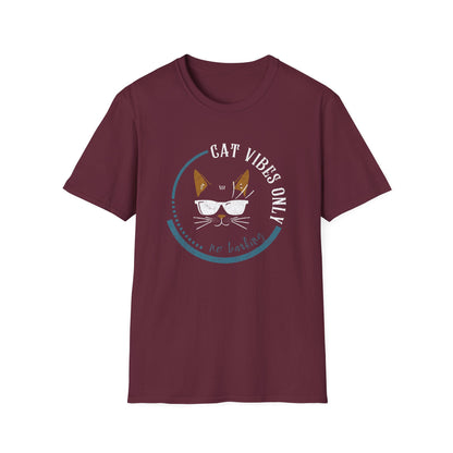 Cat Vibes Only Tee – Funny Cat Lover Shirt, No Barking