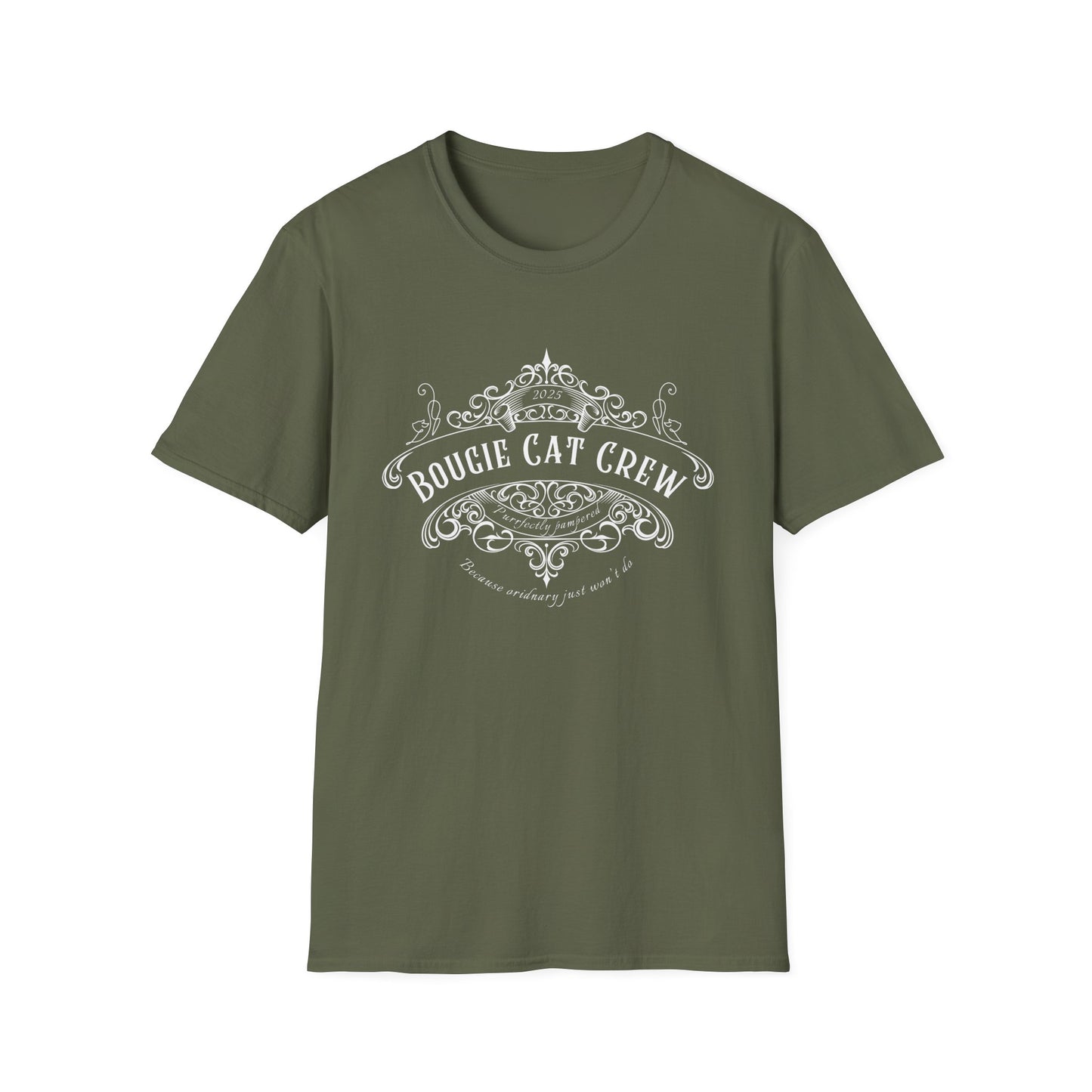 Bougie Cat Crew Tee – Purrfectly Pampered Cat Shirt