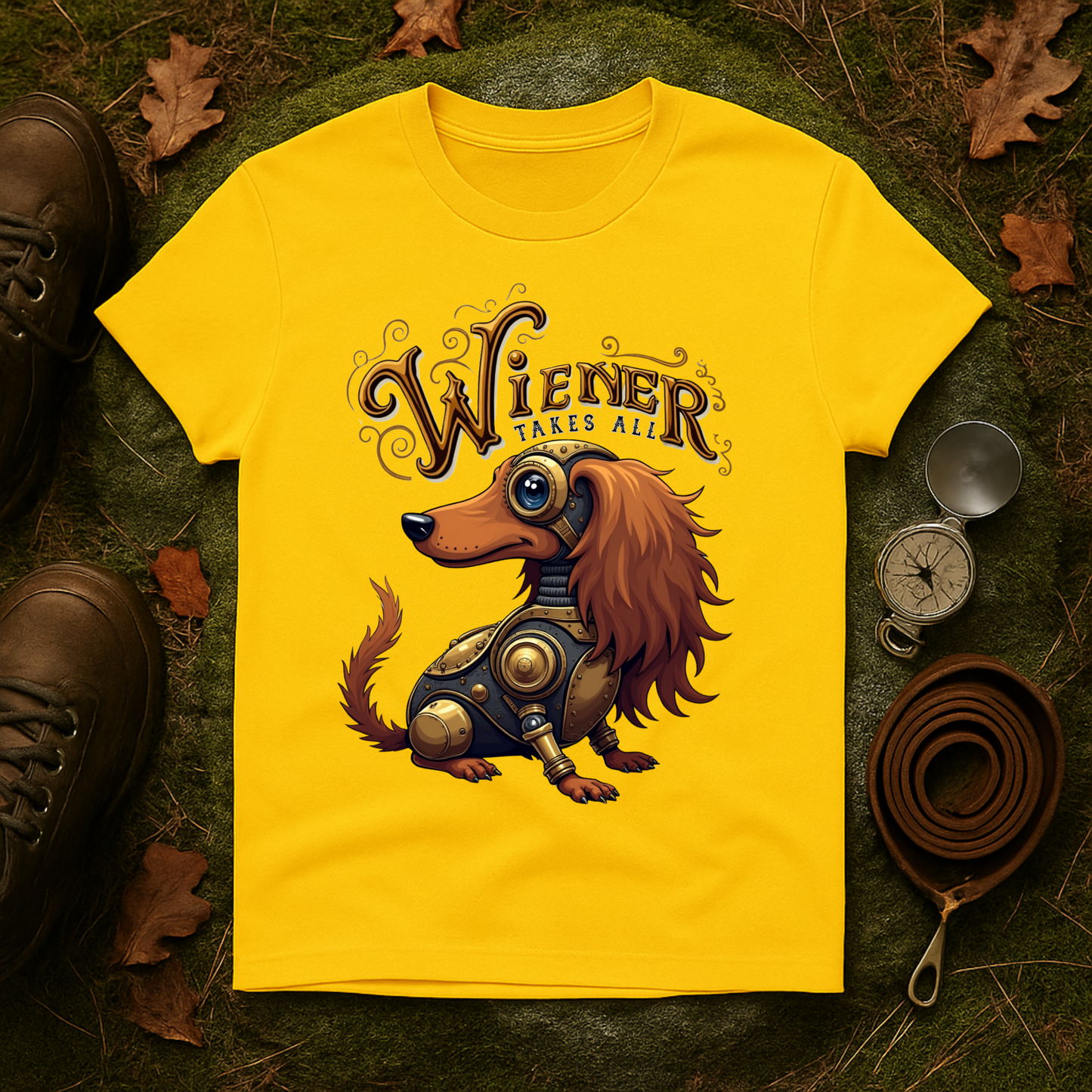 Steampunk Wiener Dog Shirt – Funny Dachshund T-Shirt