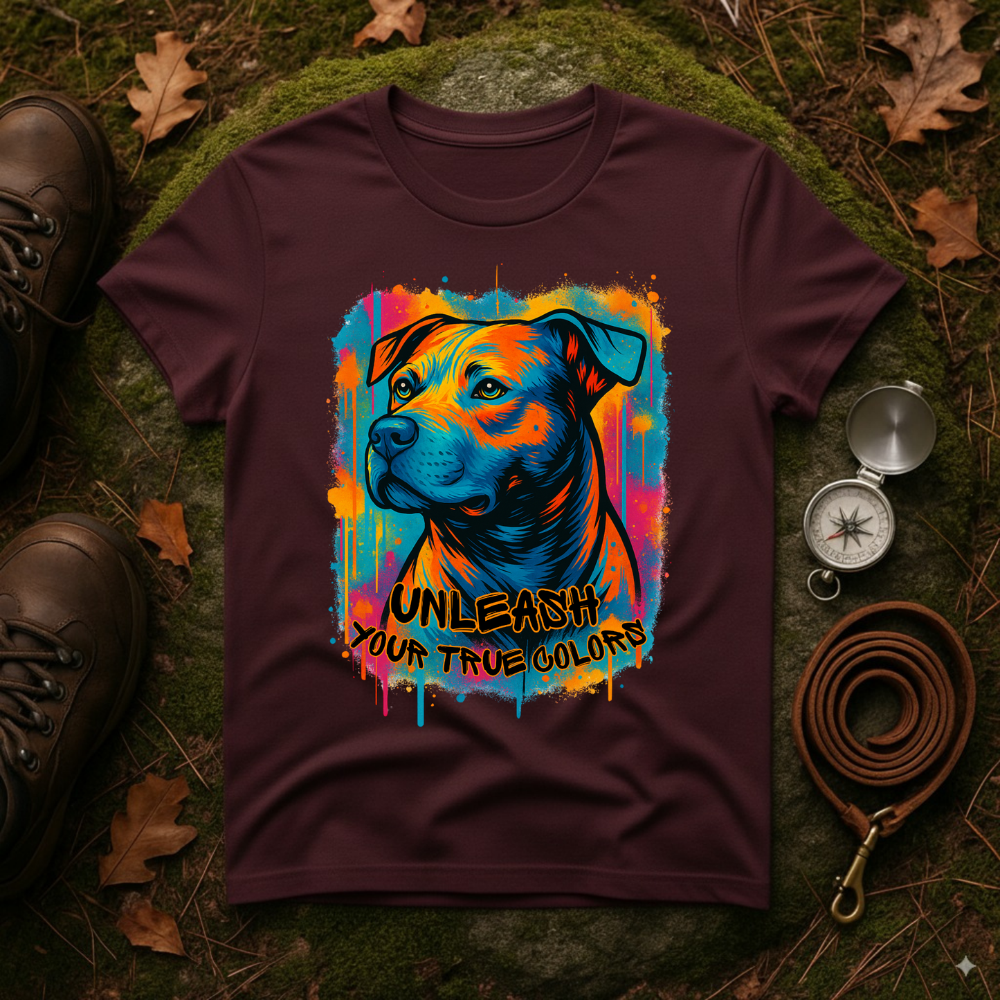 Colorful Pitbull Shirt – Unleash Your True Colors Tee