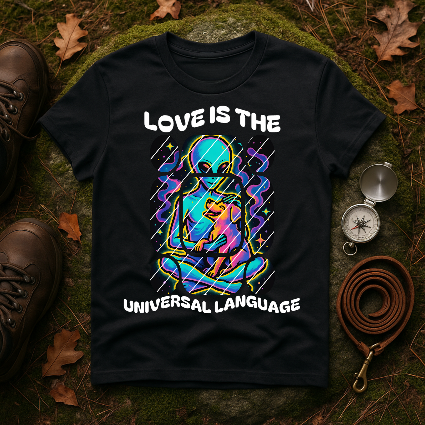 Alien Hug Dog Tee – Love Is The Universal Language