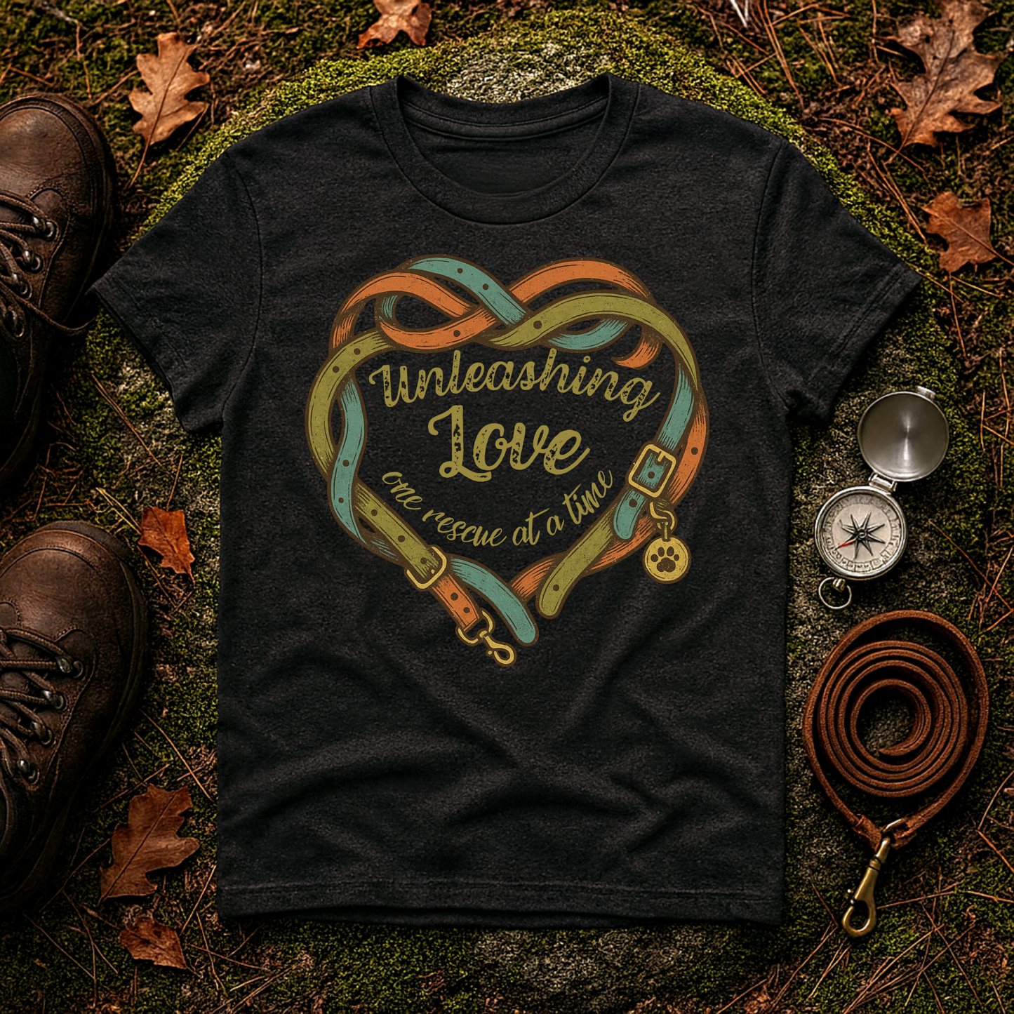 Unleashing Love Rescue Tee – Adopt Don't Shop