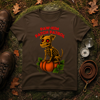 Paw-kin Patch Patrol Skeleton Dog Halloween T-Shirt