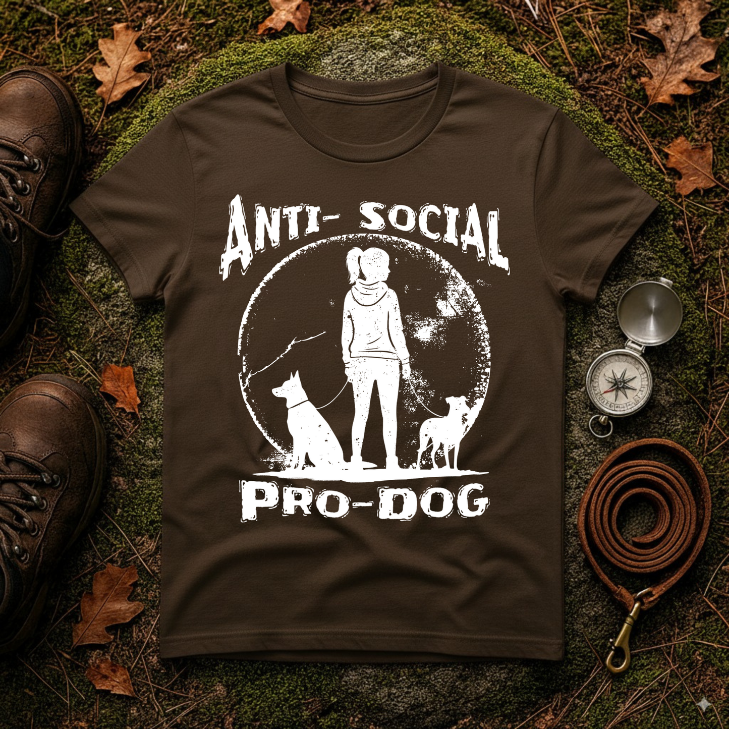 Anti-Social Pro-Dog Women’s Dog Lover T-Shirt
