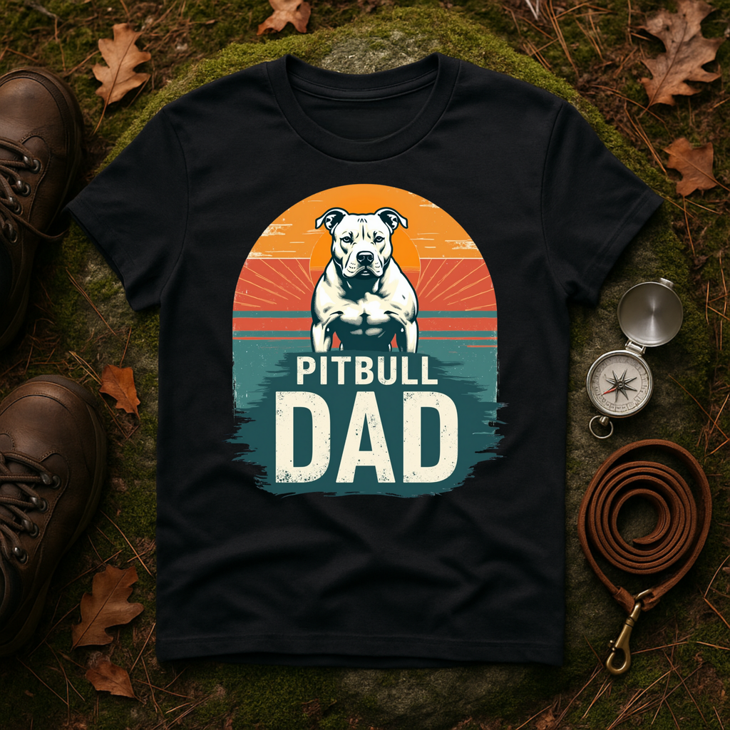 Vintage Pitbull Dad T-Shirt