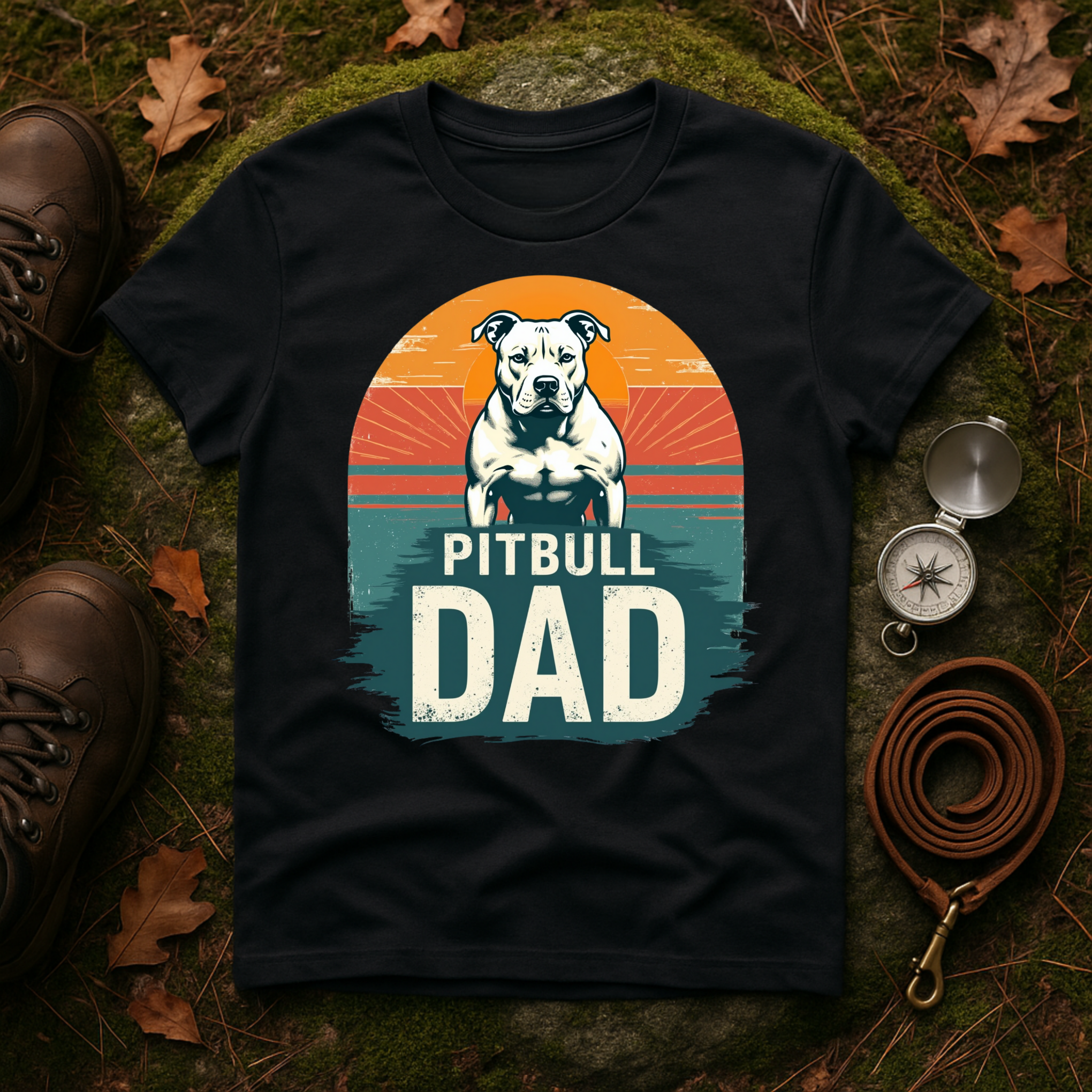 Vintage Pitbull Dad T-Shirt
