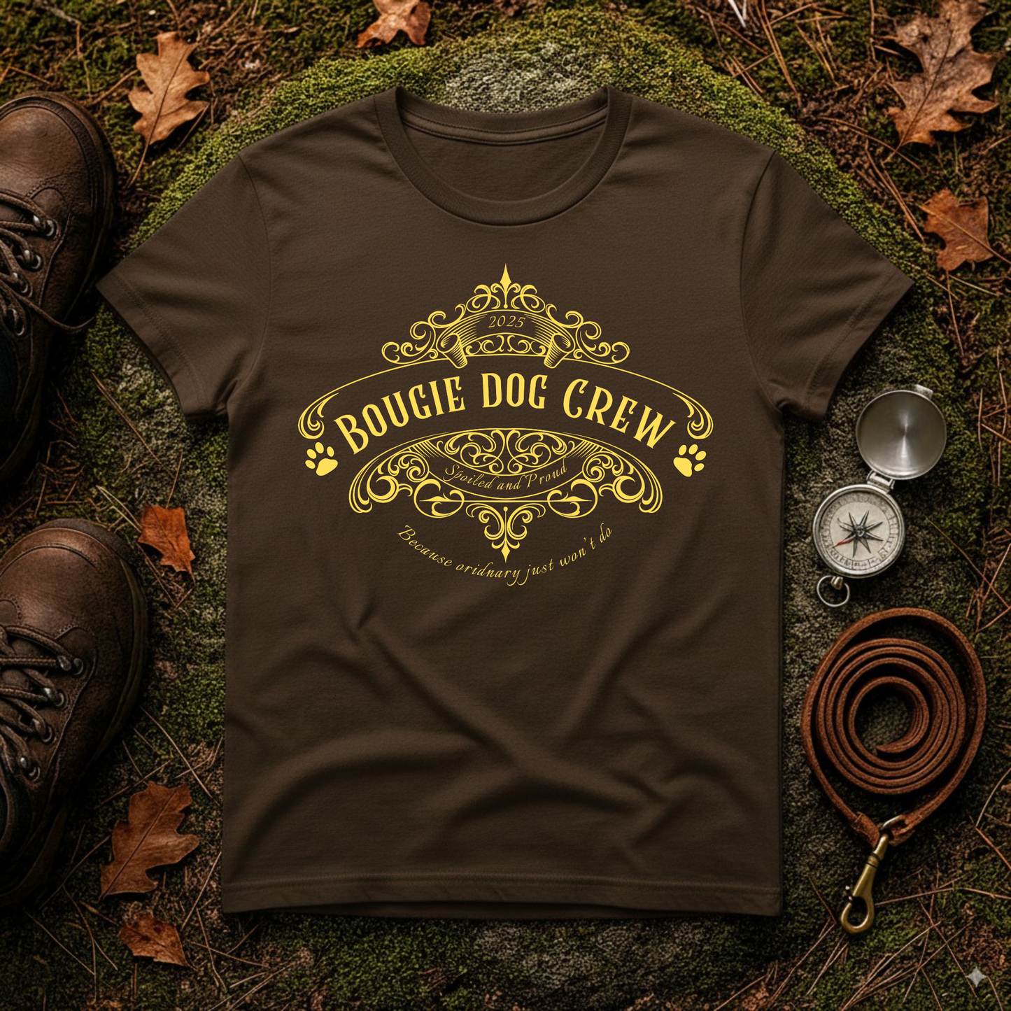 Bougie Dog Crew T-Shirt — Spoiled Dog Mom Tee