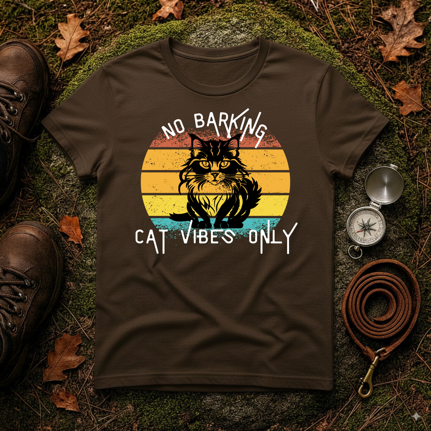 Cat Vibes Only Tee – Funny Retro Cat Lover Shirt