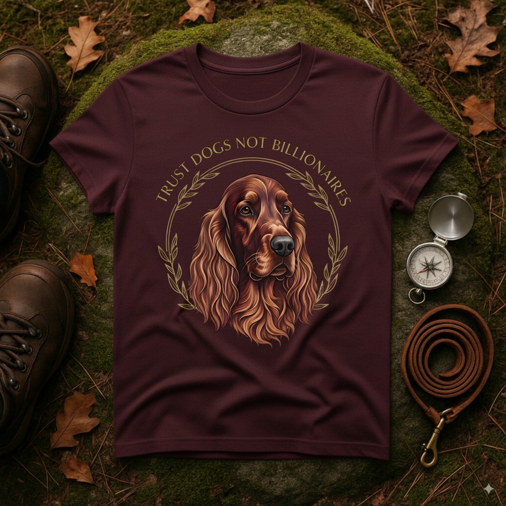 Irish Setter Trust Dogs Not Billionaires T-Shirt