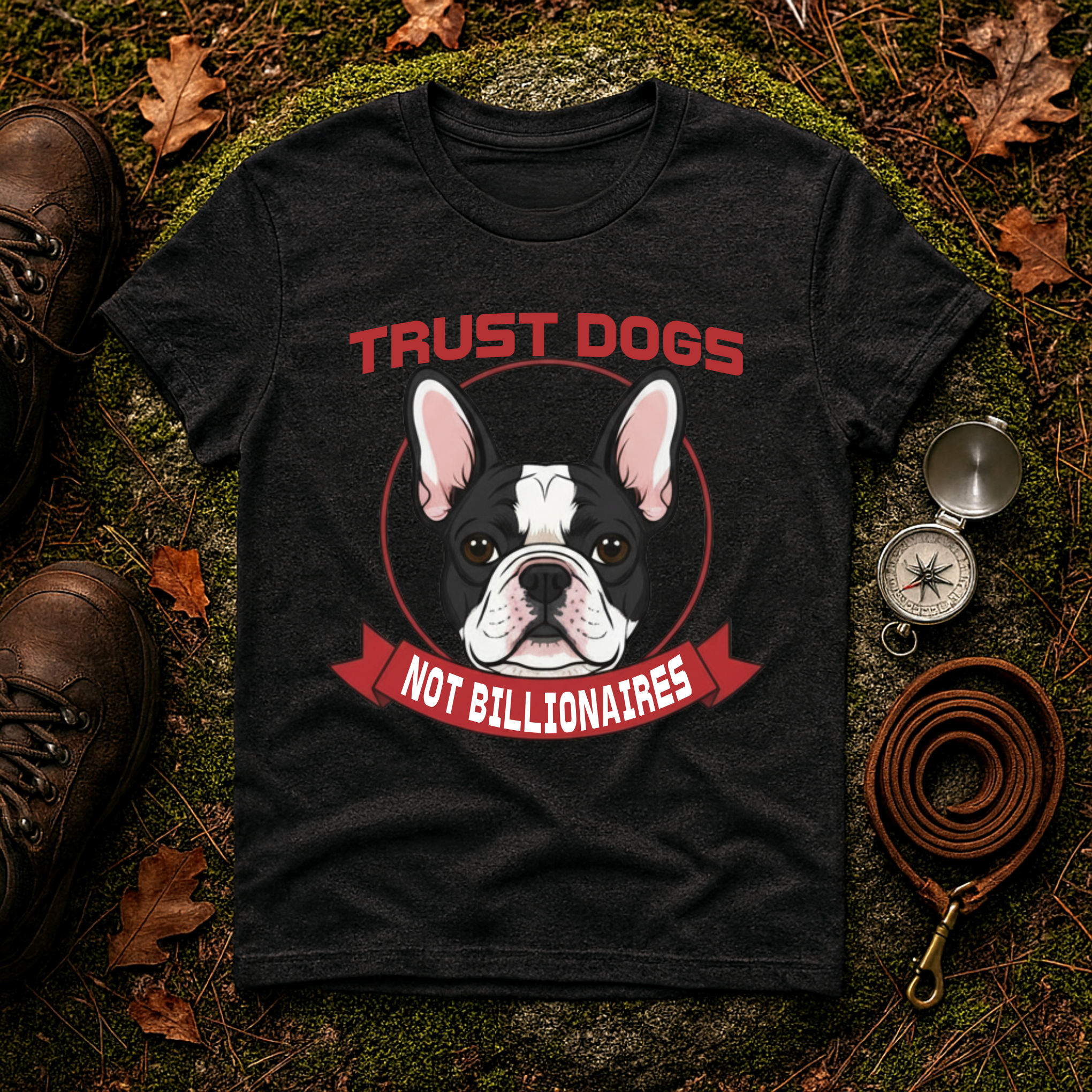 Trust Dogs Not Billionaires French Bulldog T-Shirt