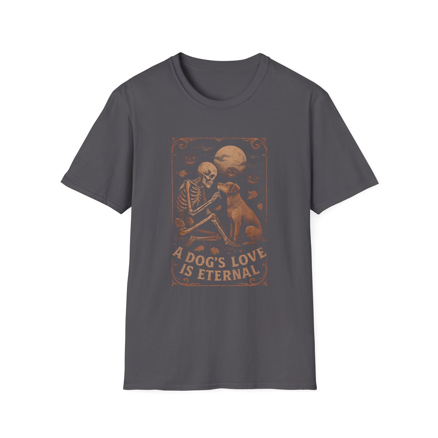 Eternal Love Skeleton Dog Unisex T-Shirt, Casual Tee, Pet Loss Gift, Halloween Shirt, Animal Lover Apparel