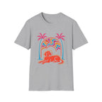 Psychedelic Dog Palm Trees T-Shirt