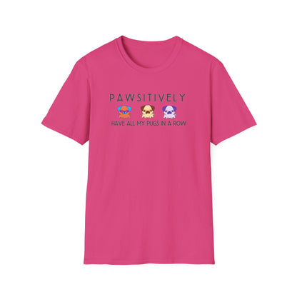 Funny Pug Shirt – Pawsitively All My Pugs in a Row Tee