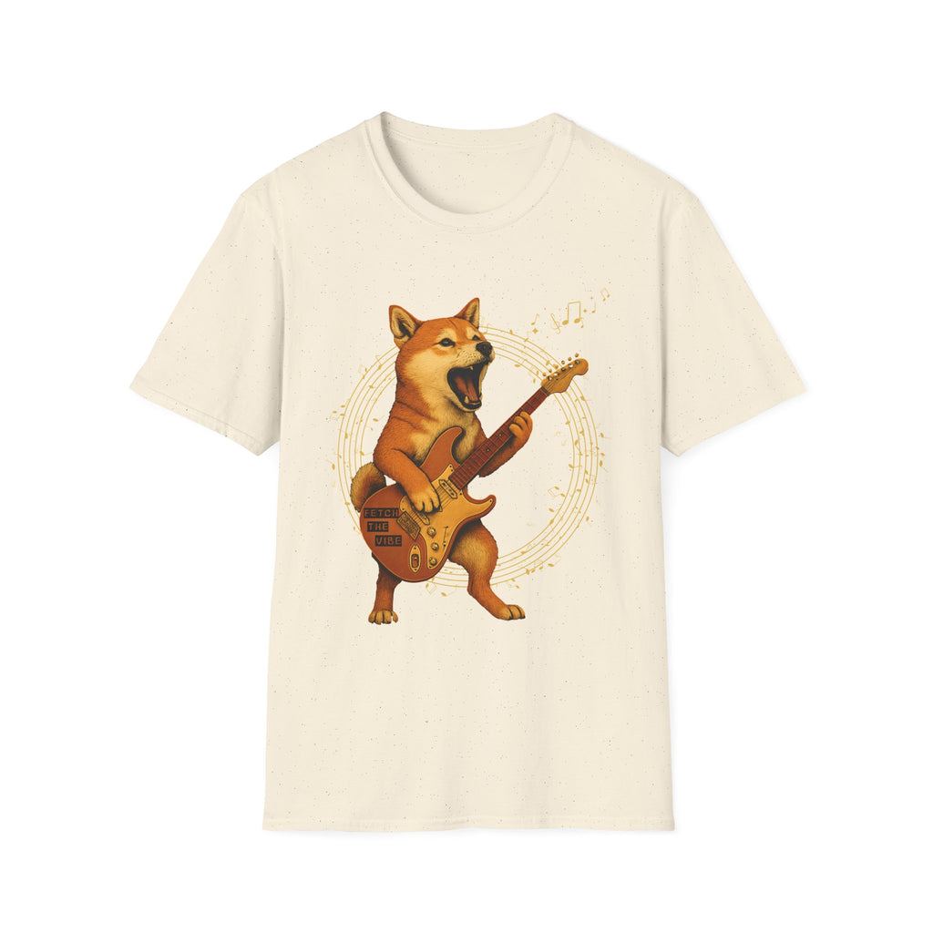 Rocking Shiba Inu Dog Guitar T-Shirt