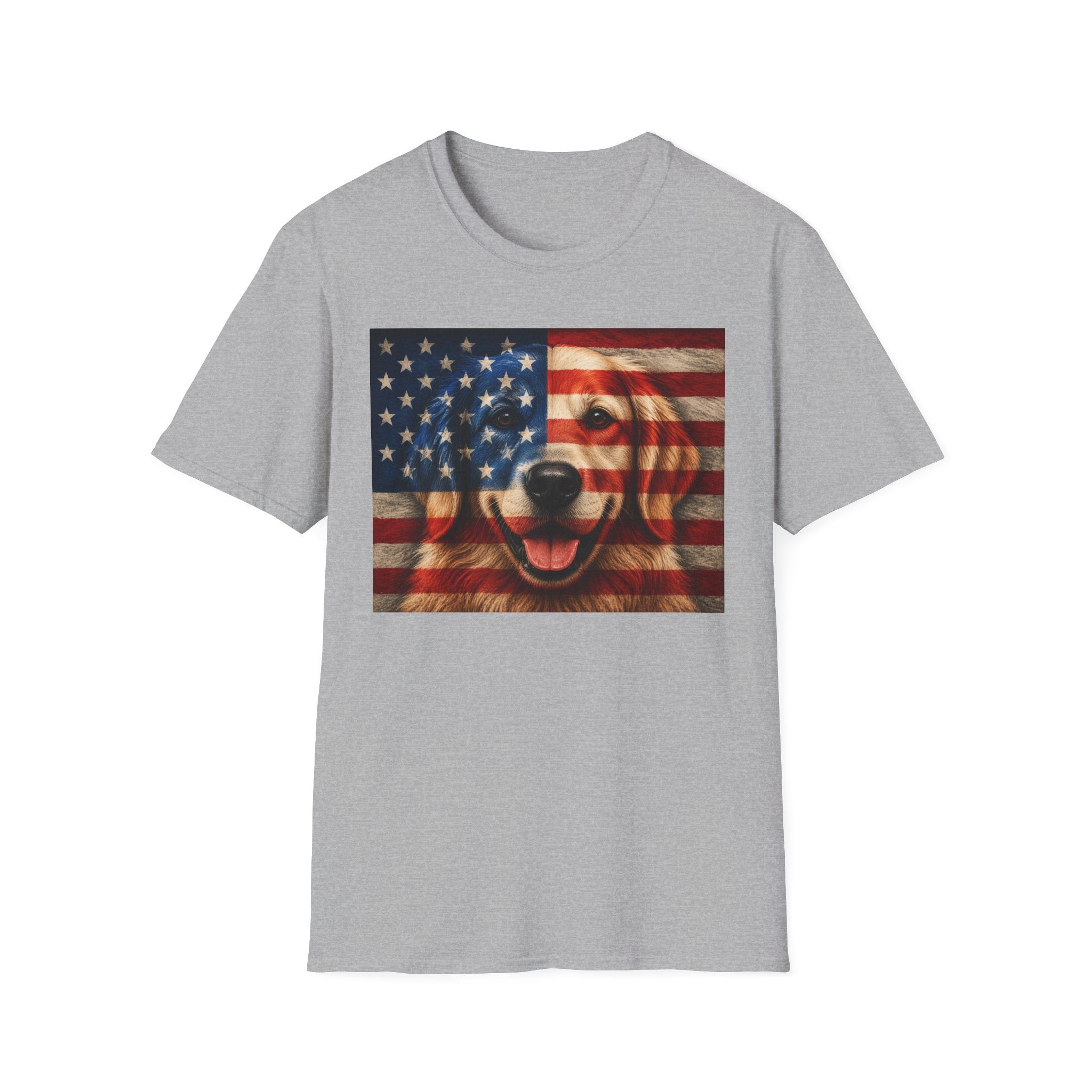 Patriotic Golden Retriever Flag T-Shirt