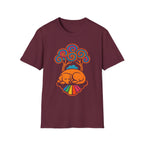 Colorful Sleeping Dog Trippy Tree Psychedelic T-Shirt