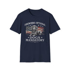 Fireworks Optional Dogs Mandatory Dachshund T-Shirt