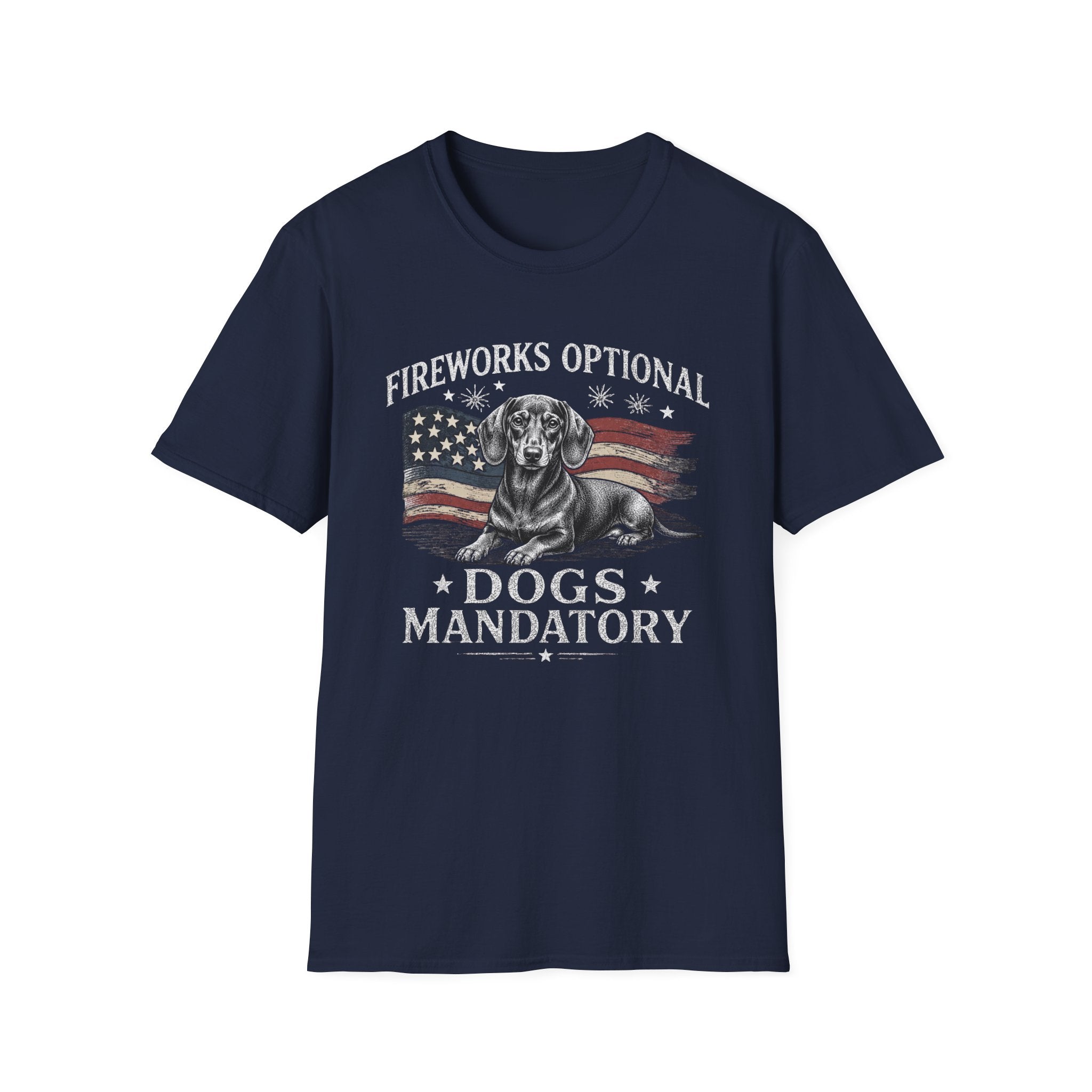 Fireworks Optional Dogs Mandatory Dachshund T-Shirt