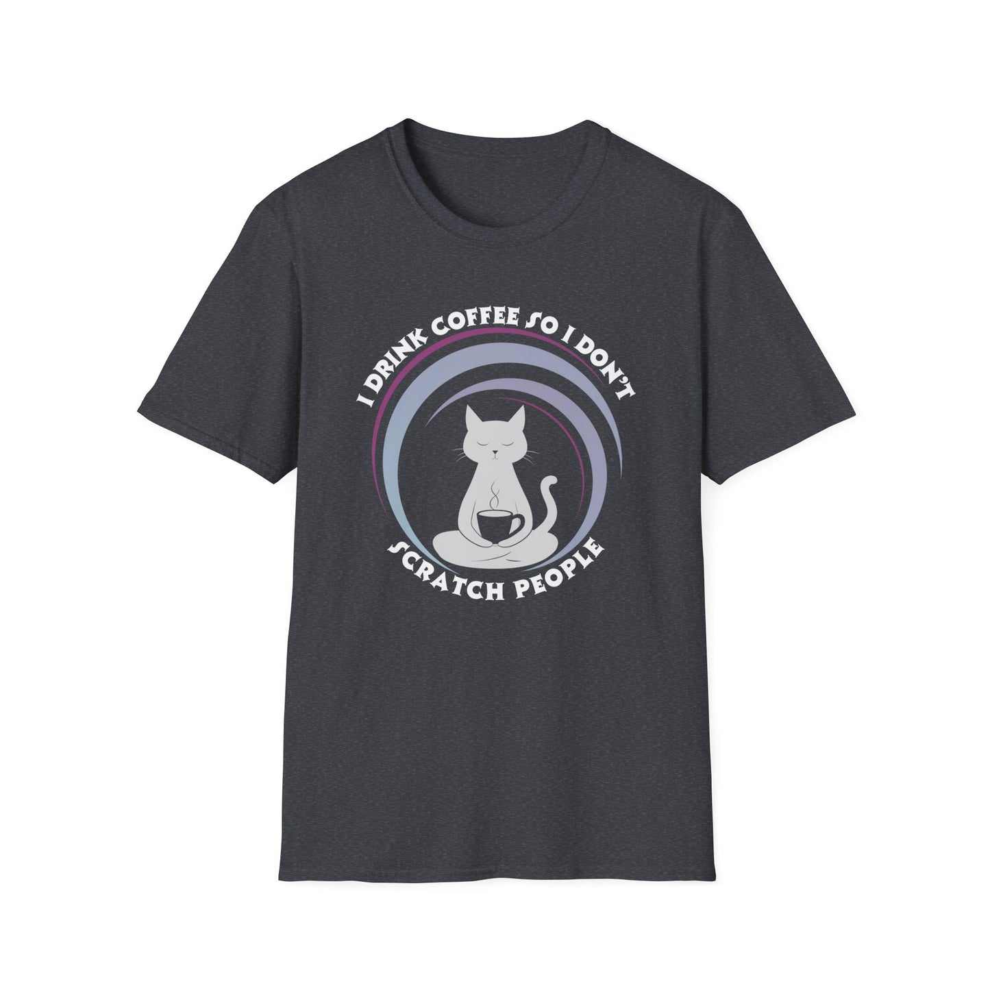 Funny Cat Coffee Shirt – I Drink Coffee So I Don't Scratch People Tee