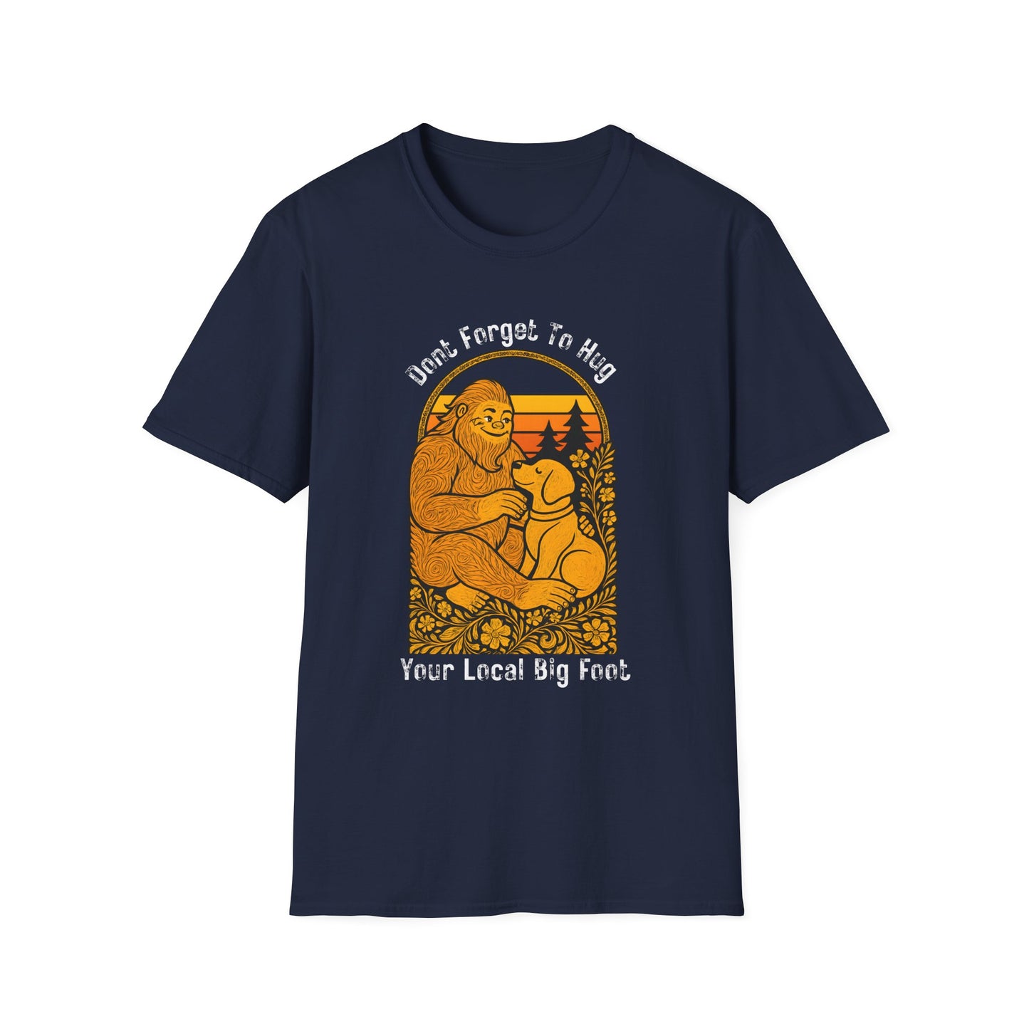 Bigfoot Hug T-Shirt — Sasquatch Dog Lover Tee