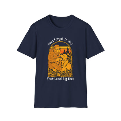 Bigfoot Hug T-Shirt — Sasquatch Dog Lover Tee