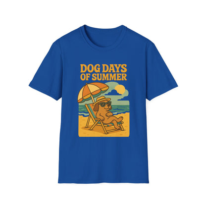 Dog Days of Summer Unisex T-Shirt - Cute Dog Graphic Tee for Pet Lovers, Summer Vibes, Beach Day, Gift Idea, Casual Wear